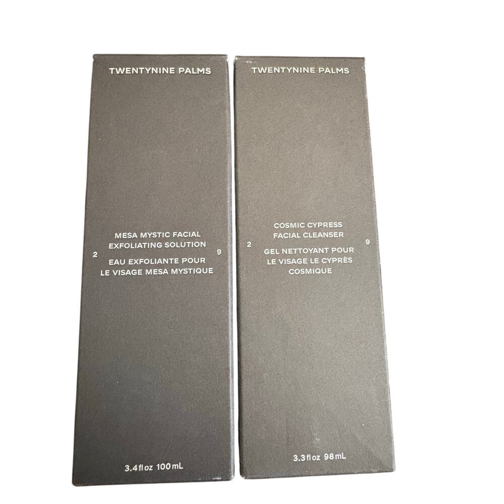 Twentynine Palms Facial Cleanser 3.3oz and Exfoliating Solution 3.4 oz